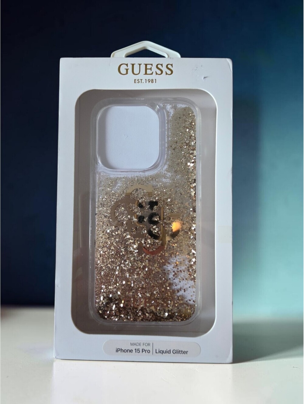 Guess Liquid Glitter Phone Case for iPhone 15 Pro